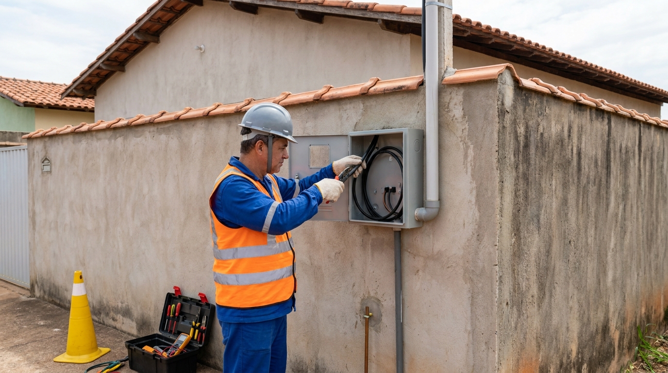 Instalacao de padrao de energia profissional em Piracicaba‑SP
