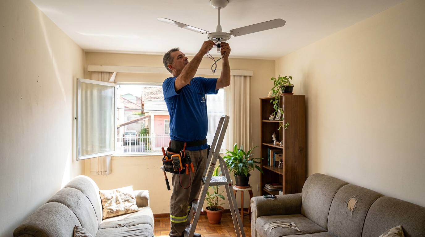 Instalacao de ventilador de teto em Piracicaba‑SP