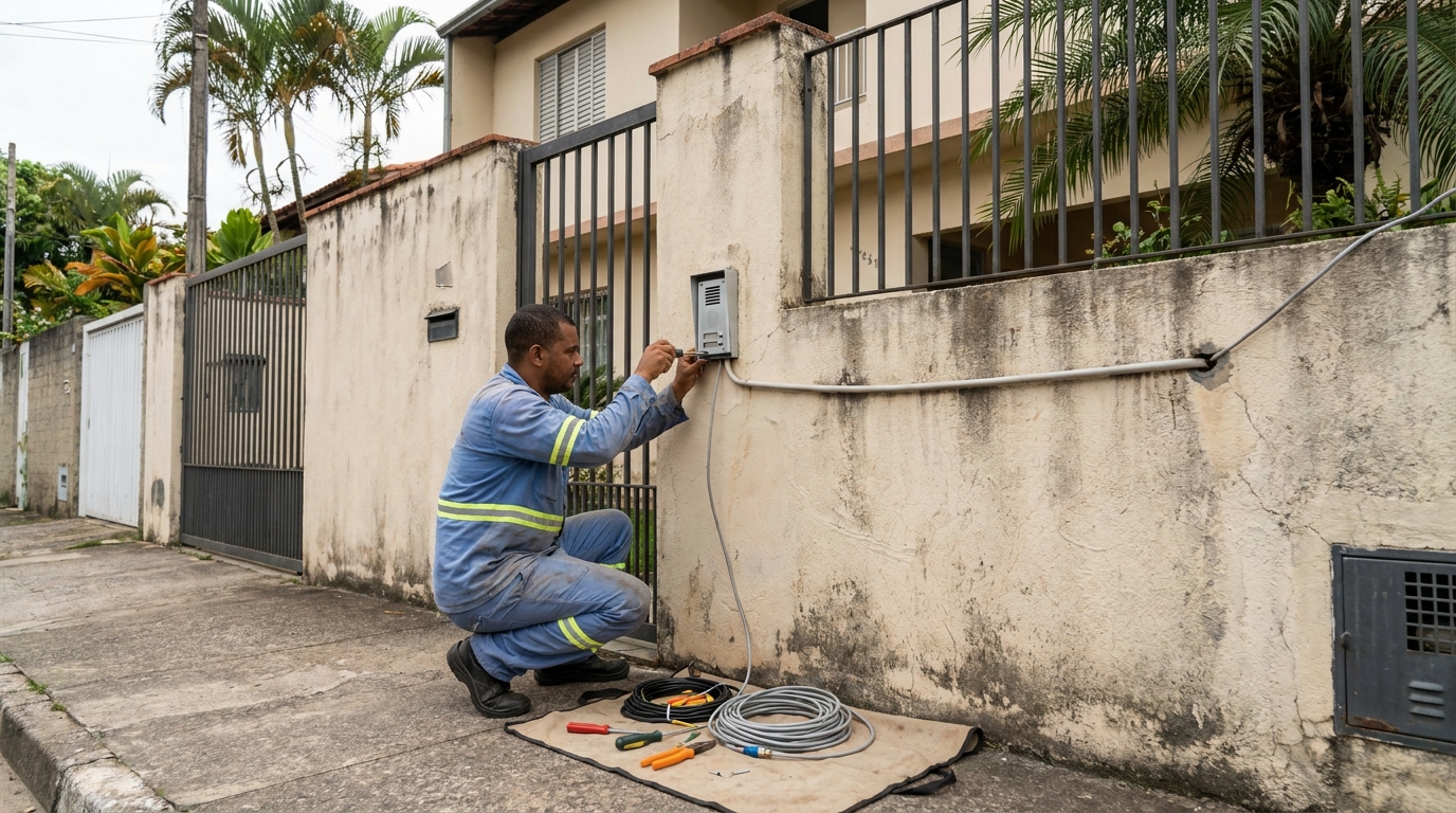 Instalacao de video porteiro em Piracicaba‑SP