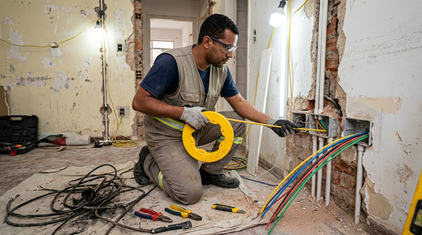 Troca de fiacao eletrica profissional em Piracicaba‑SP